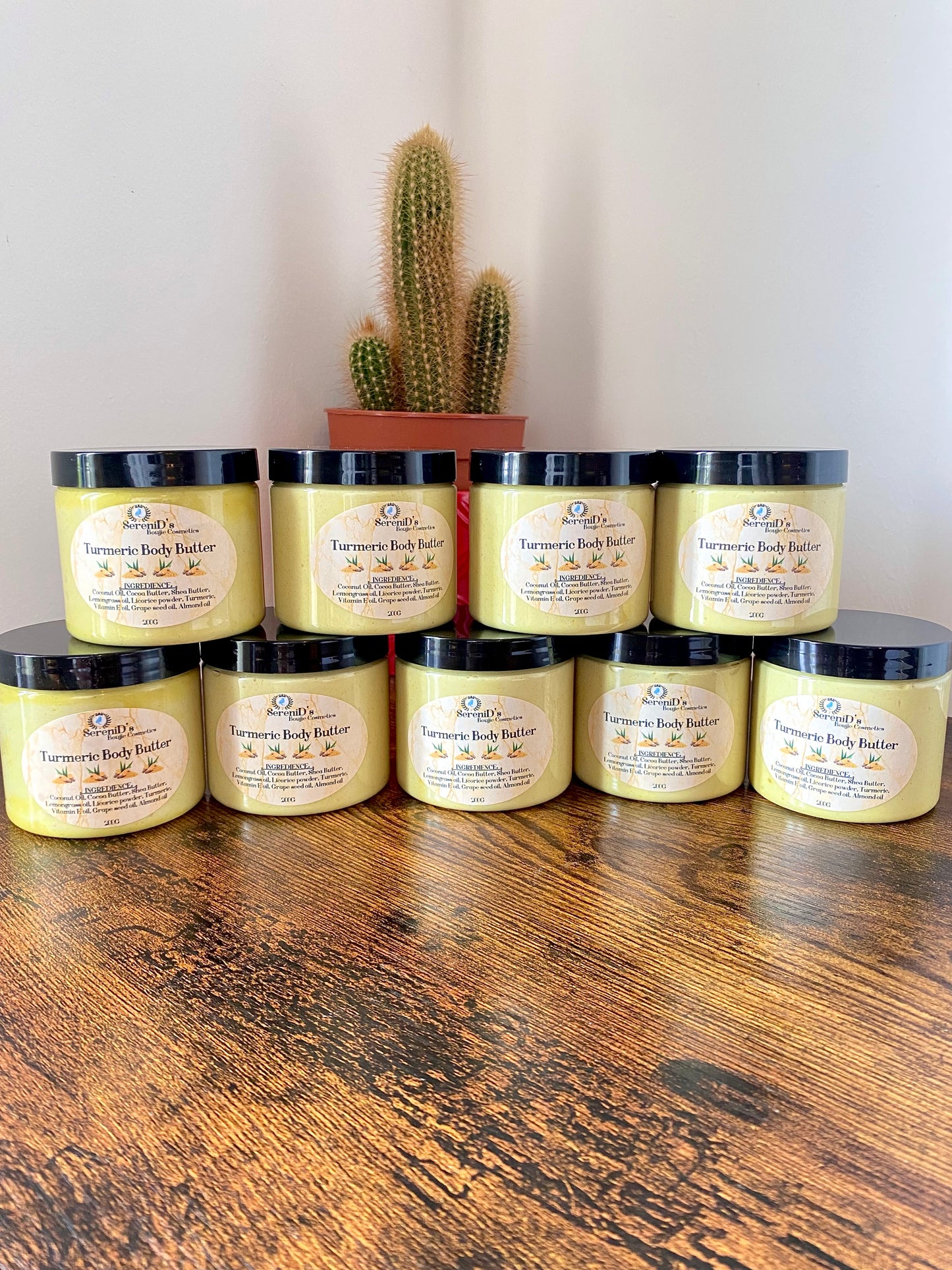 Wholesale Whipped Turmeric Body Butter/Geschlagene Kurkuma-Körperbutter (for Acne, Eczema, dermatitis and dark spots/Für Akne, Ekzemen, Dermatitis)