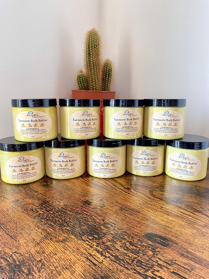 Wholesale Whipped Turmeric Body Butter/Geschlagene Kurkuma-Körperbutter (for Acne, Eczema, dermatitis and dark spots/Für Akne, Ekzemen, Dermatitis)